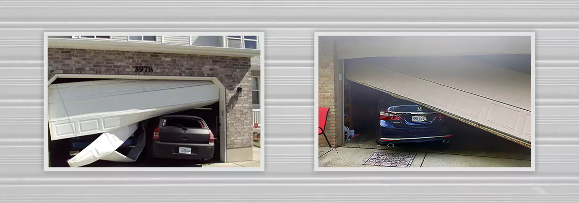 Repair Commercial Garage Door Got Hit By A Car in Mount Prospect, Illinois